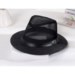 Ficha técnica e caractérísticas do produto Homens Verão malha All-Jogo oco UV Proteção Chapéus Hat Británica Jazz