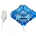 Ficha técnica e caractérísticas do produto Hub 4 Portas USB HBU-401 Azul Fortrek - Fortrek