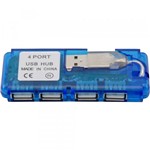 Ficha técnica e caractérísticas do produto Hub 4 Portas USB HBU402 Azul Fortrek - Fortrek