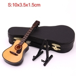 Ficha técnica e caractérísticas do produto Amyove Lovely gift Mini Ângulo completa Folk Guitar Modelo de madeira diminuto Mini Musical Instrument Model Collection