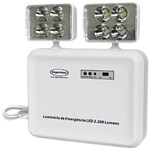 Ficha técnica e caractérísticas do produto Iluminação de Emergência Segurimax Led 2.200 Lumens 2 Fárois