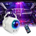 Ficha técnica e caractérísticas do produto Iluminação LED para palcos DJ Magic Ball Luzes 2 em 1 (resistente Branco) com controle remoto luzes do palco LED