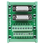 Ficha técnica e caractérísticas do produto Interface de DB15-M6 Duplo Feminino cabeça DIN Rail Mount Módulo Bloco Terminal Board Connector