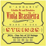 Jogo de Corda Daddario J82a para Viola Brasileira Cebolão Ré Boiadeira Aço e Níquel - D"addario