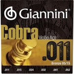 Ficha técnica e caractérísticas do produto Jogo De Cordas Giannini Violao Cobra Folk 0,11 Bronze Geeflk