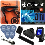 Ficha técnica e caractérísticas do produto Jogo de Cordas Guitarra Giannini 011 049 GEEGST11 Nickel Wound + Kit de Acessórios IZ6