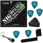 Jogo de Cordas Nig Color Class Verde 09 042 P/ Guitarra N1634 + Kit IZ1