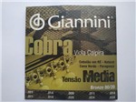 Ficha técnica e caractérísticas do produto Jogo de Cordas para Viola Giannini, Bronze 80/20, Tensão Média