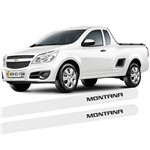 Ficha técnica e caractérísticas do produto Jogo Friso Lateral Chevrolet Montana 2017 Branco Summit