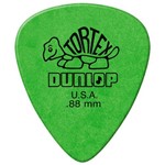 Kit 12 Palhetas Dunlop Tortex 0.88mm Verde para Guitarra Baixo Violão