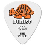 Kit 12 Palhetas Dunlop Tortex Wedge 0.60mm Laranja para Guitarra Baixo Violão