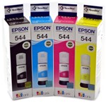 Ficha técnica e caractérísticas do produto Kit Refil 4 cores Tinta Epson T544 Original L3110 L3150