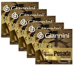 Ficha técnica e caractérísticas do produto Kit 5 Encordoamentos Cavaco Giannini Aco Gescp
