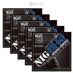 Ficha técnica e caractérísticas do produto Kit 5 Encordoamentos Guitarra Nig NH67 Hibrida .010 .049