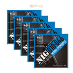 Ficha técnica e caractérísticas do produto Kit 5 Encordoamentos Guitarra Nig Tradicional .010/.046 N64