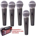 Kit 5 Microfone Santo Angelo Sas 58 C Sm58