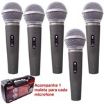 Ficha técnica e caractérísticas do produto Kit 5 Microfone Santo Angelo Sas 58 C Sm58
