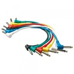 Ficha técnica e caractérísticas do produto Kit 6 Cabos Rockbag Patch Cable para Pedais 15cm Colorido