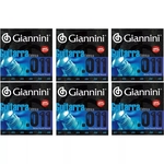 Ficha técnica e caractérísticas do produto Kit 6 Encordoamento Giannini Guitarra 011 Geegst .11