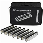 Ficha técnica e caractérísticas do produto Kit 7 Gaitas Hohner Blues Band Harmonica Set + Estojo - GU0001