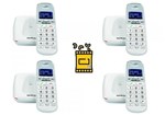 Ficha técnica e caractérísticas do produto Kit Aparelho Telefone Fixo Mesa Sem Fio com 3 Ramal ID Bina - Intelbras