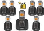 Ficha técnica e caractérísticas do produto Kit Aparelho Telefone Fixo Sem Fio de Mesa com 6 Ramal Bina - Intelbras