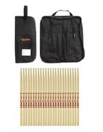 Ficha técnica e caractérísticas do produto Kit Bag Baquetas Bag 01p + 12 Pares De Baquetas Ni Dz5am