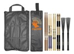 Ficha técnica e caractérísticas do produto Kit Baquetas 5A 7A Vassourinha Acoustic Roods Bag Liverpool