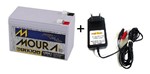 Kit Bateria Moura Gel Selada 12v 7ah + Carregador 12v - Geral