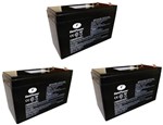 Ficha técnica e caractérísticas do produto Kit Bateria 3un - 12v 9ah Bike Elétrica Ciclo Profunto - Get Power