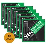 Ficha técnica e caractérísticas do produto KIT C/ 10 Encordoamento para Violão Nig N-420 Aco Cobre Preteado 0.10