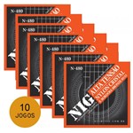Ficha técnica e caractérísticas do produto KIT C/ 10 Encordoamentos NIG N480 P/ Violão Nylon Clássico Tensão Alta - EC0240K10 - Nig Strings