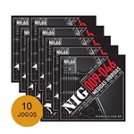 Ficha técnica e caractérísticas do produto KIT C/ 10 Encordoamentos NIG NH66 P/ Guitarra Hybrid Class 9/46 - EC0073K10 - Nig Music