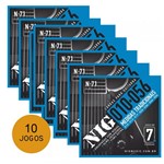 Ficha técnica e caractérísticas do produto KIT C/ 10 Encordoamentos P/ Guitarra NIG N71 7 Cordas 10/56 - EC0070K10 - Nig Strings