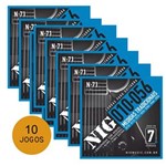 Ficha técnica e caractérísticas do produto KIT C/ 10 Encordoamentos P/ Guitarra NIG N71 7 Cordas 10/56 - EC0070K10