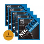 Ficha técnica e caractérísticas do produto KIT C/ 5 Encordoamentos NIG N64 P/ Guitarra Tradicional 10/46 - EC0074K5 - Nig Strings