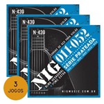 Ficha técnica e caractérísticas do produto KIT C/ 3 Encordoamentos NIG N430 P/ Violão Aço 11/52 - EC0239K3 - Nig Strings