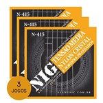 Ficha técnica e caractérísticas do produto KIT C/ 3 Encordoamentos NIG N415 P/ Violão Náilon Média Tensão - EC0386K3 - Nig Strings