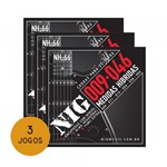 Ficha técnica e caractérísticas do produto KIT C/ 3 Encordoamentos NIG NH66 P/ Guitarra Hybrid Class 9/46 - EC0073K3 - Nig Music