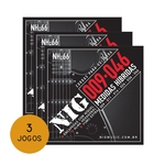 Ficha técnica e caractérísticas do produto KIT C/ 3 Encordoamentos NIG NH66 P/ Guitarra Hybrid Class 9/46 - EC0073K3