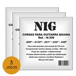 Ficha técnica e caractérísticas do produto KIT C/ 3 Encordoamentos NIG P/ Guitarra Baiana 9/48 - EC0015K3 - Nig Strings