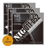 Ficha técnica e caractérísticas do produto KIT C/ 3 Jogos de Encordoamentos NIG N61 P/ Guitarra 0.11/0.52 - EC0167K3 - Nig Strings