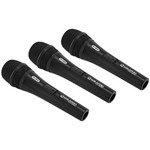 Kit C/ 3 Microfones, 3 Cabos Xlr/P10 com 3 Bags/3 Cachimbos - P-350-3Pc