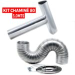 Ficha técnica e caractérísticas do produto Kit Chaminé Para Aquecedor 3,0 Mts X 80 Mm