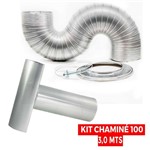 Ficha técnica e caractérísticas do produto Kit Chaminé Para Aquecedor 100 Mm X 3,0 Mts