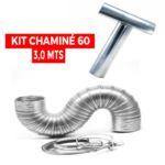 Ficha técnica e caractérísticas do produto Kit Chaminé Para Aquecedor 60 Mm X 3,0 Mts