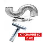 Ficha técnica e caractérísticas do produto Kit Chaminé Para Aquecedor 60 Mm X 1,5 Mts