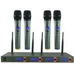 Ficha técnica e caractérísticas do produto Kit com 04 Microfones Bastões Wireless Sem Fio Karaoke Freeboss FBV04 Profissional