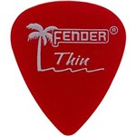 Ficha técnica e caractérísticas do produto Kit com 12 Palhetas California Clear Fina Vermelha Fender