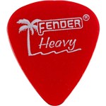 Ficha técnica e caractérísticas do produto Kit com 12 Palhetas California Clear Grossa Vermelha Fender - Fender